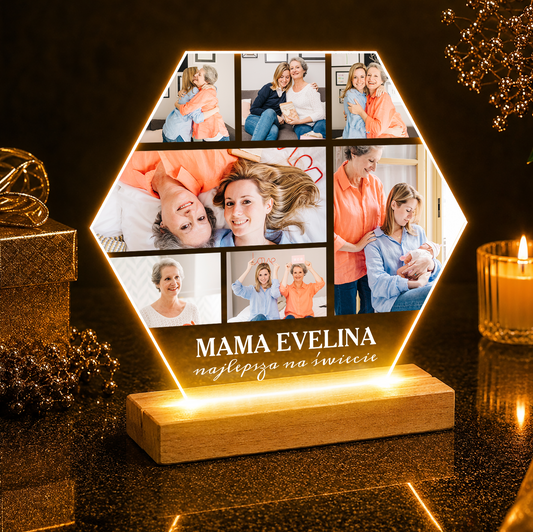 Najlepsza mama na tym świecie - Druk na szkle, spersonalizowany prezent dla mamy