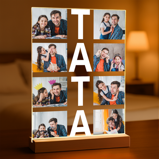 Napis TATA - Druk na szkle, spersonalizowany prezent dla taty