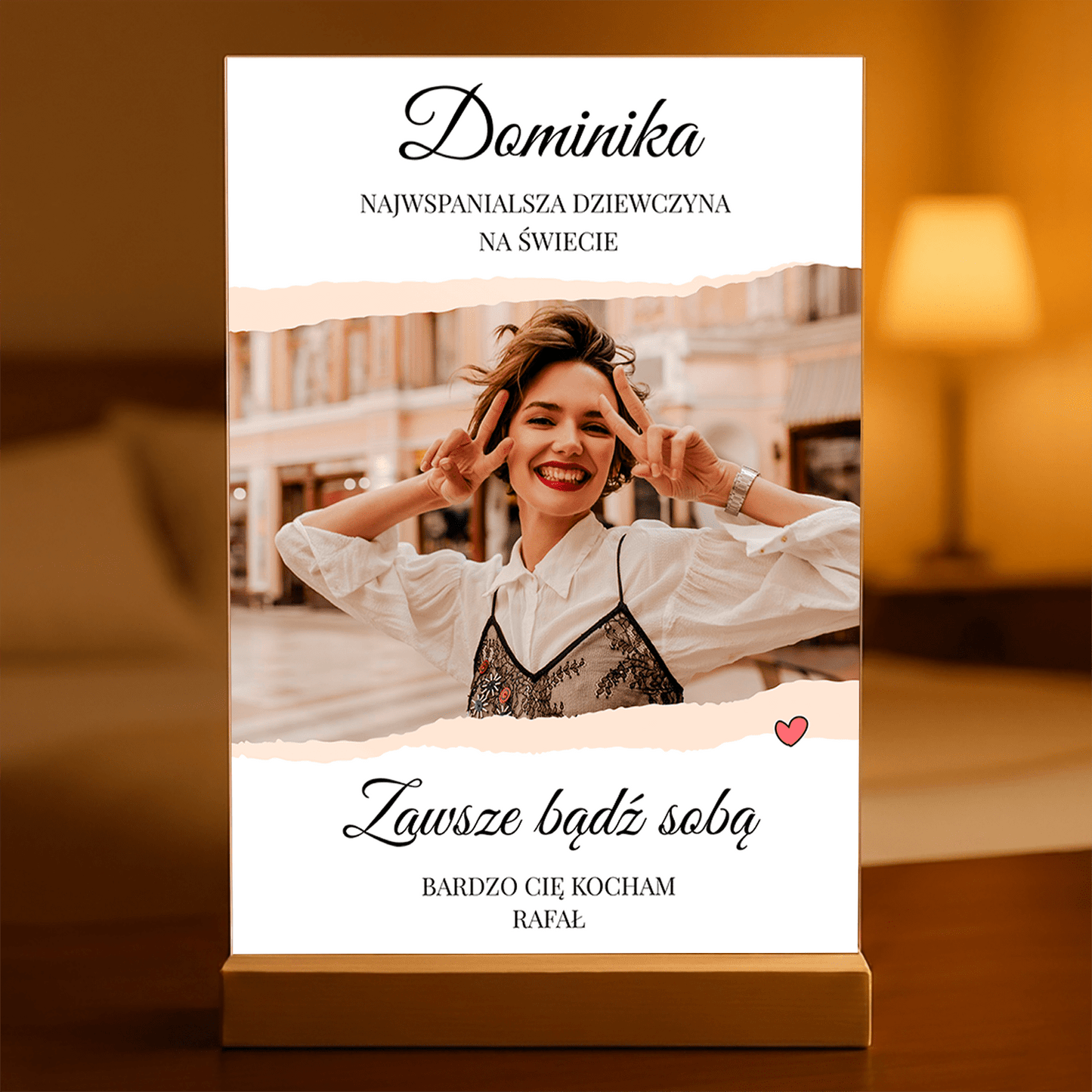 Bądź sobą - Druk na szkle, spersonalizowany prezent dla niej - Adamell.pl