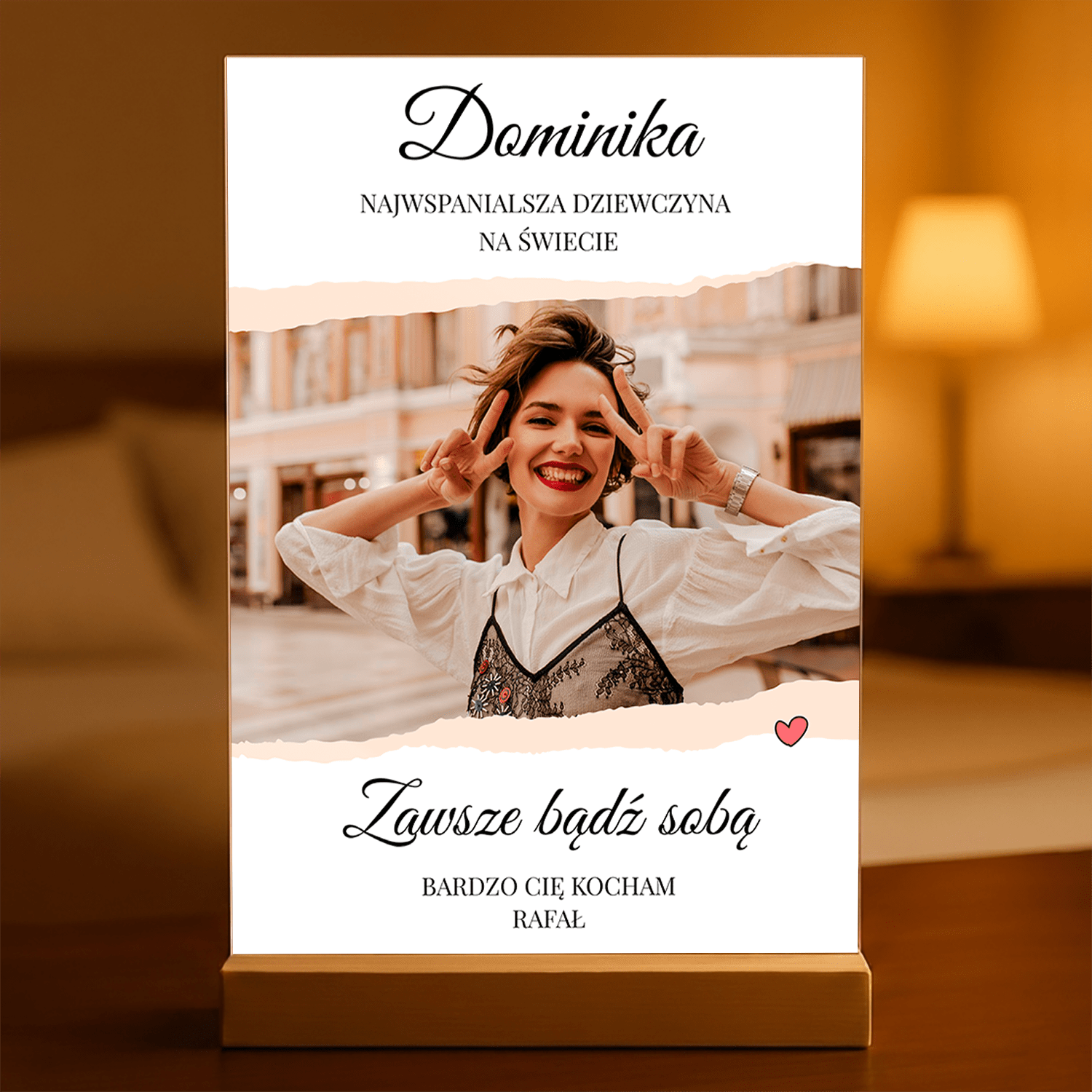 Bądź sobą - Druk na szkle, spersonalizowany prezent dla niej - Adamell.pl