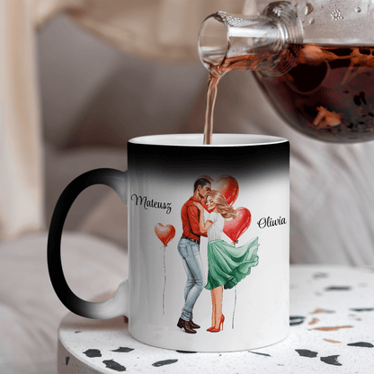 Be mine Clipart - 1x Kubek magiczny z nadrukiem, spersonalizowany prezent dla niej - Adamell.pl