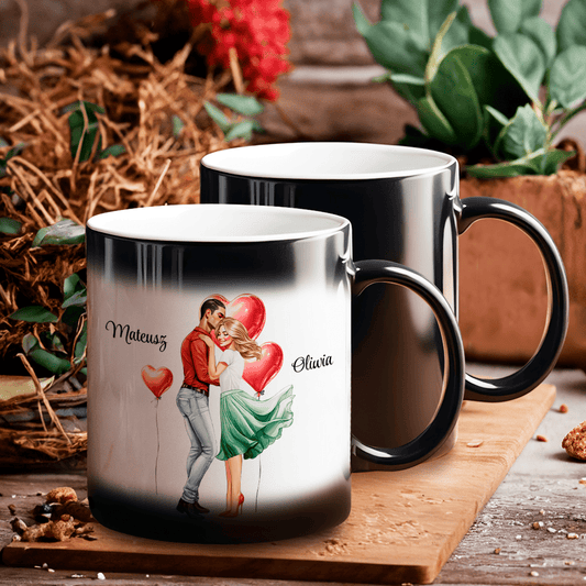 Be mine Clipart - 1x Kubek magiczny z nadrukiem, spersonalizowany prezent dla niej - Adamell.pl