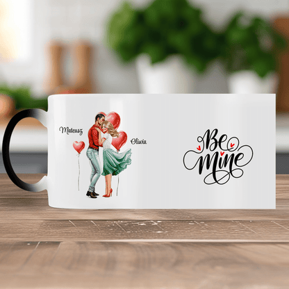 Be mine Clipart - 1x Kubek magiczny z nadrukiem, spersonalizowany prezent dla niej - Adamell.pl