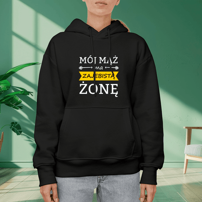 Bluza damska z nadrukiem ZAJEBISTA ŻONA - prezent dla żony - Adamell.pl