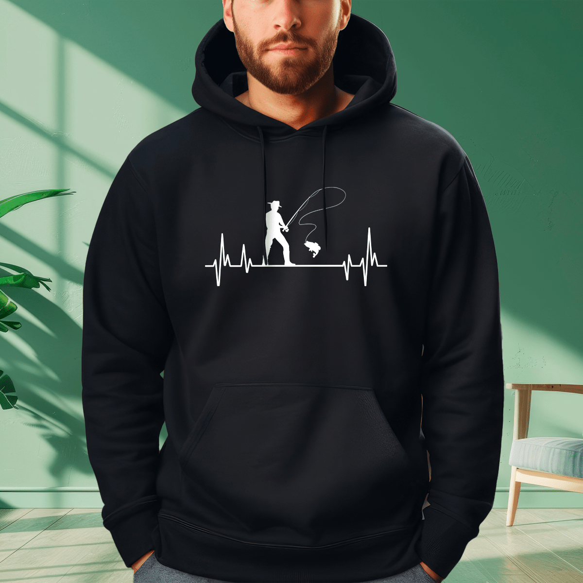 Bluza męska z nadrukiem WĘDKARZ - prezent dla mężczyzny - Adamell.pl