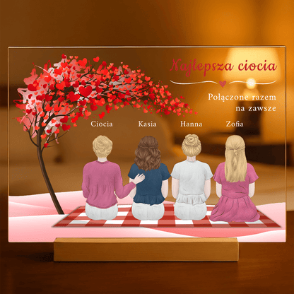 Ciocia clipart - Druk na szkle, spersonalizowany prezent dla cioci - Adamell.pl