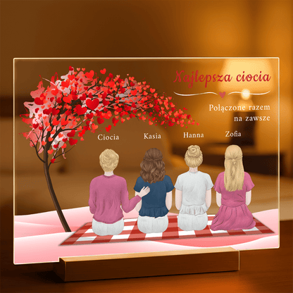 Ciocia clipart - Druk na szkle, spersonalizowany prezent dla cioci - Adamell.pl