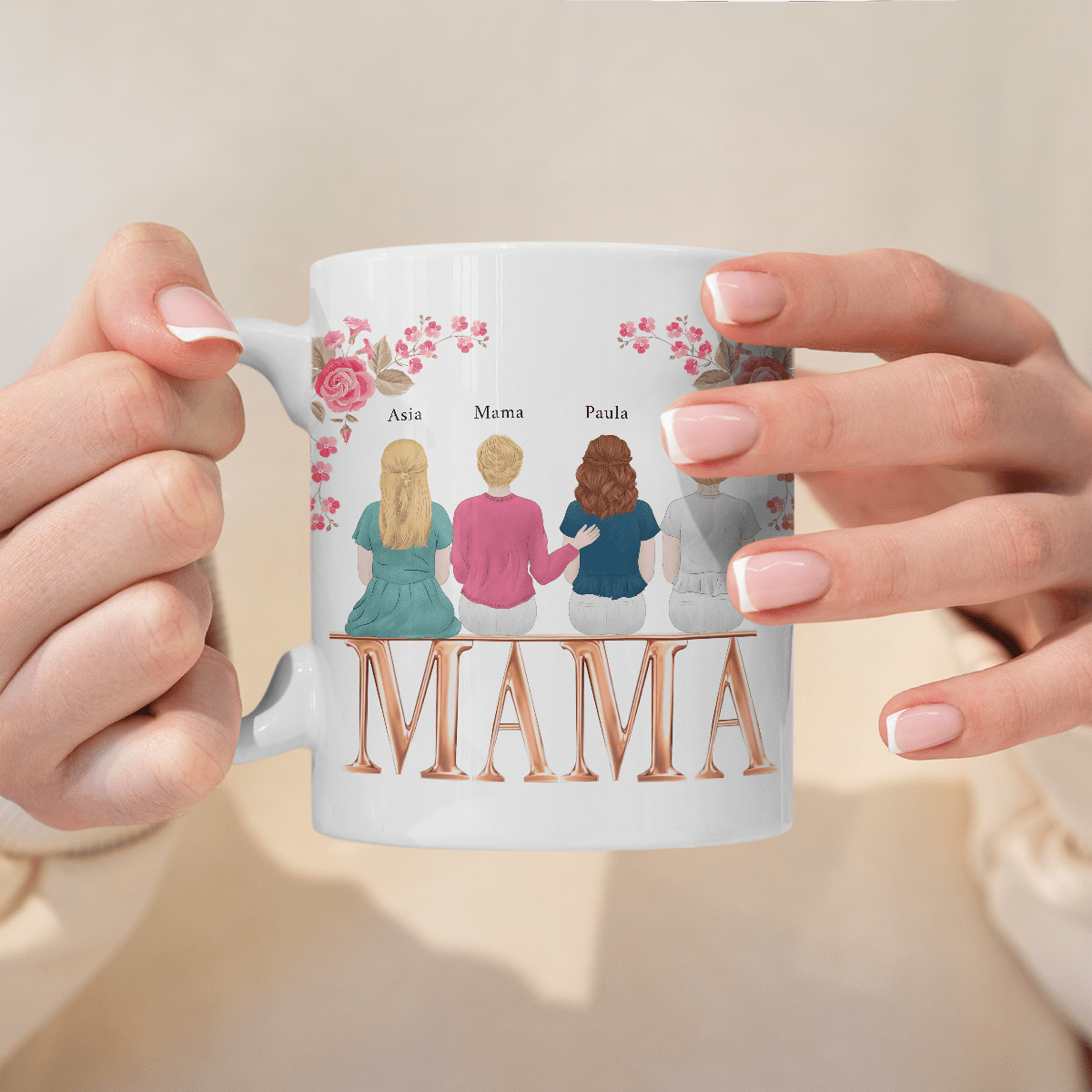 Clipart mama - 1x Kubek z nadrukiem, spersonalizowany prezent dla mamy - Adamell.pl