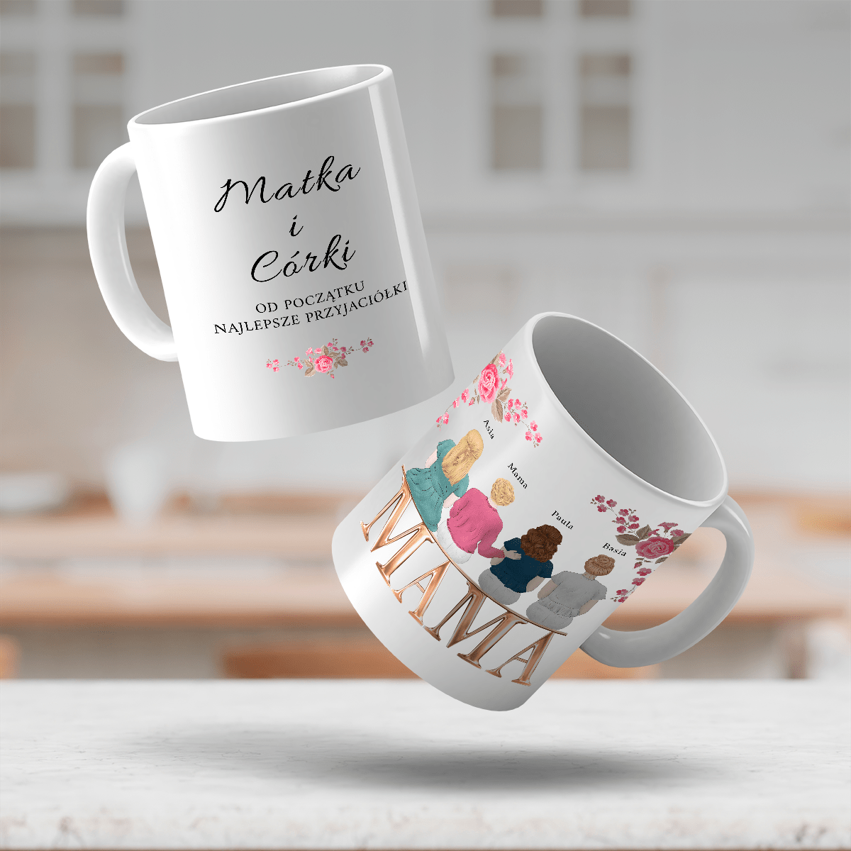 Clipart mama - 1x Kubek z nadrukiem, spersonalizowany prezent dla mamy - Adamell.pl