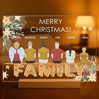 Clipart świąteczny Family - Druk na szkle, spersonalizowany prezent dla rodziców - Adamell.pl