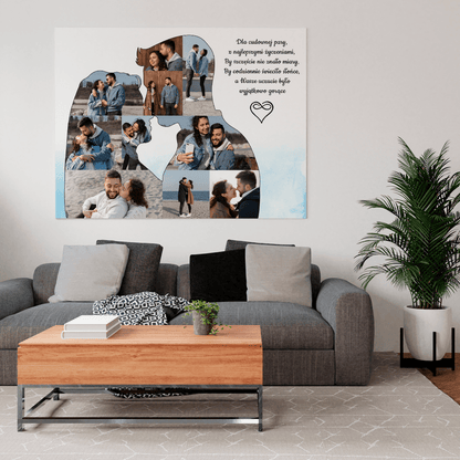 Cudownej parze - druk na płótnie, spersonalizowany prezent dla pary - Adamell.pl