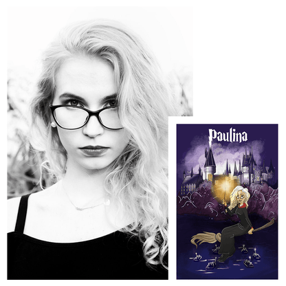 Czarodziejka - plakat, spersonalizowany prezent dla niej - Adamell.pl