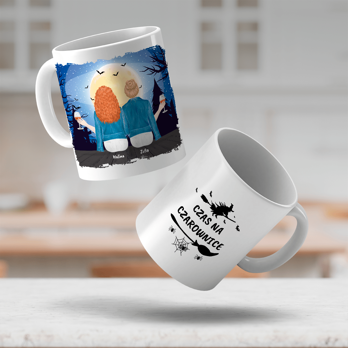 Czarownice - 1x Kubek z nadrukiem, spersonalizowany prezent dla przyjaciółki - Adamell.pl