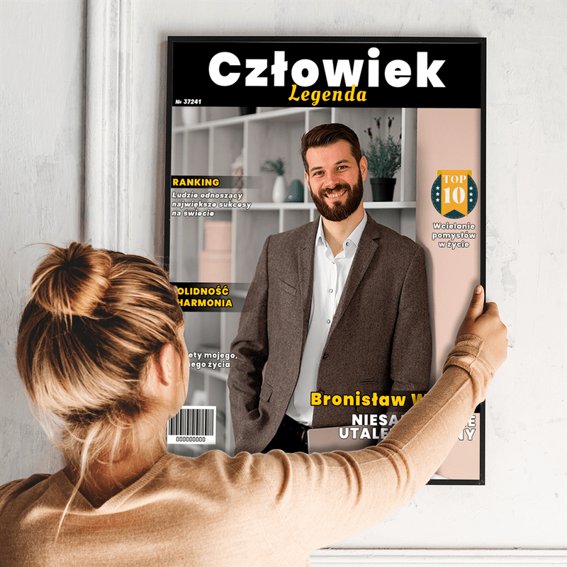 Człowiek legenda - plakat, spersonalizowany prezent dla mężczyzny - Adamell.pl