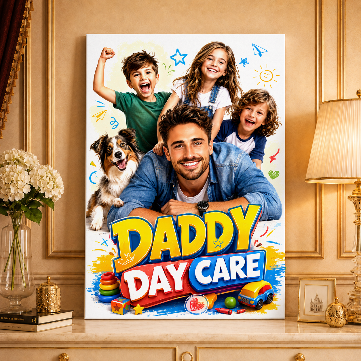 Day Care - druk na płótnie, spersonalizowany prezent dla taty - Adamell.pl