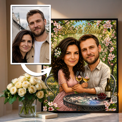 Delikatne Piękno – Personalizowany plakat dla pary - Adamell.pl