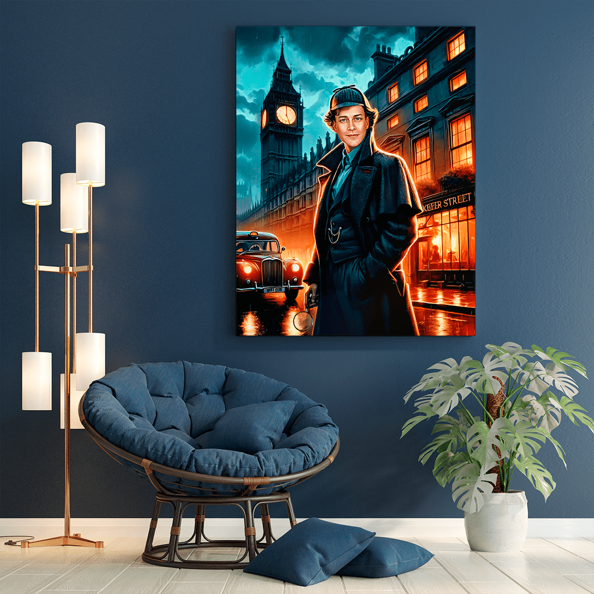 Detektyw - druk na płótnie, spersonalizowany prezent dla przyjaciela - Adamell.pl