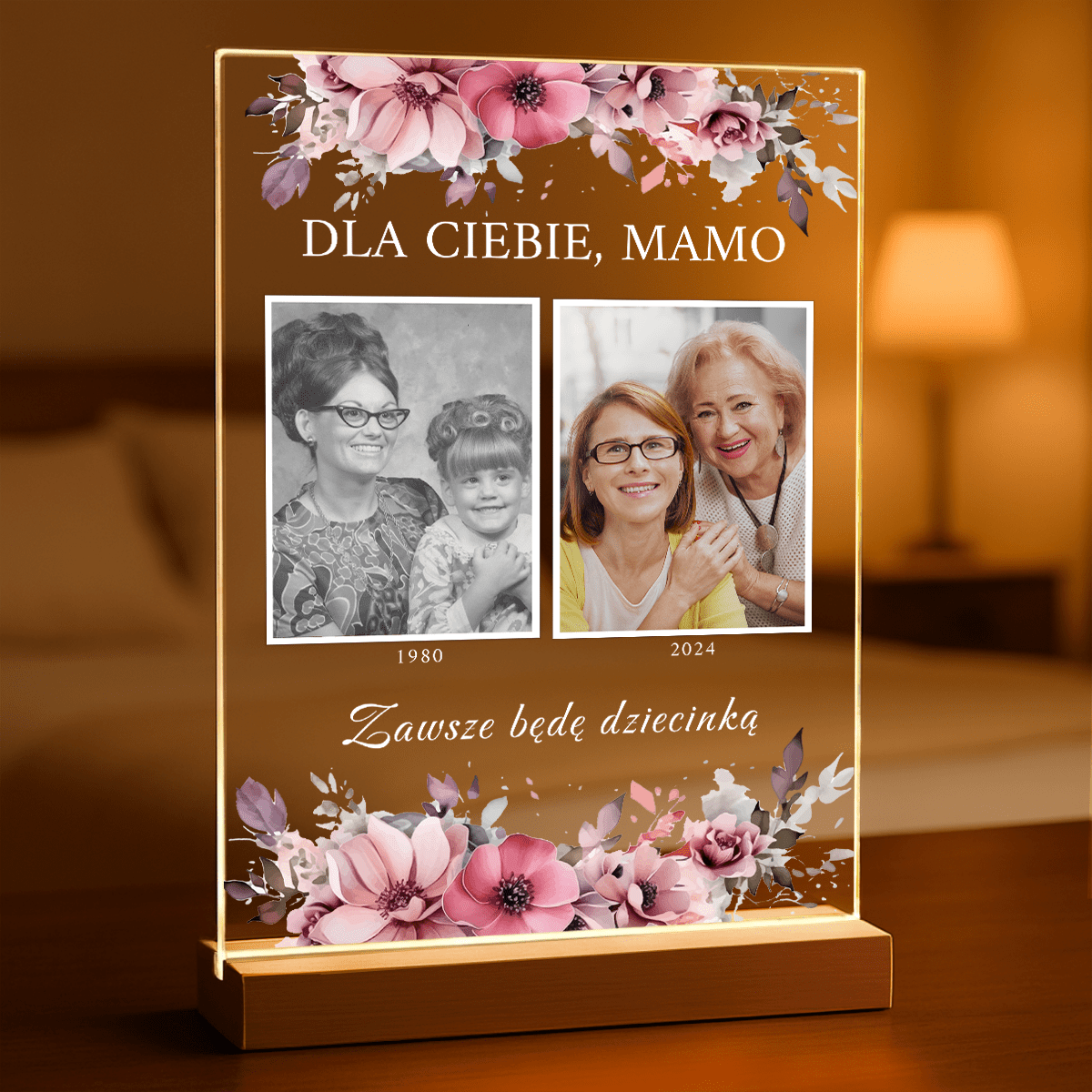 Dla Ciebie, mamo - Druk na szkle, spersonalizowany prezent dla mamy - Adamell.pl