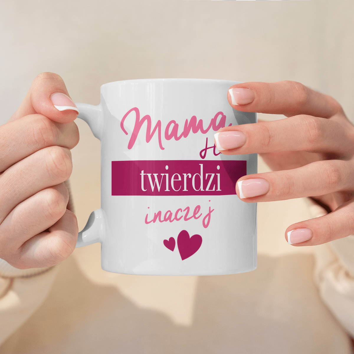 Dla mamy i taty - 1x Kubek z nadrukiem, spersonalizowany prezent dla rodziców - Adamell.pl