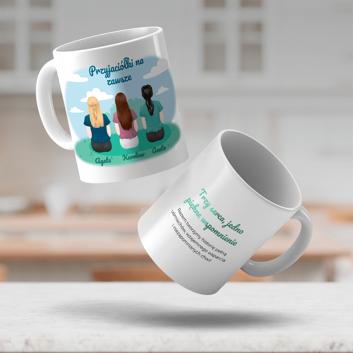 Dla przyjaciółki - 1x Kubek z nadrukiem, spersonalizowany prezent dla przyjaciółki - Adamell.pl
