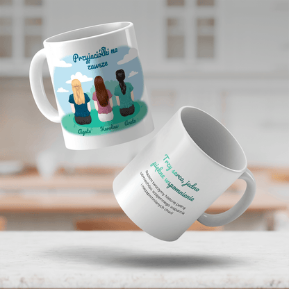 Dla przyjaciółki - 1x Kubek z nadrukiem, spersonalizowany prezent dla przyjaciółki - Adamell.pl