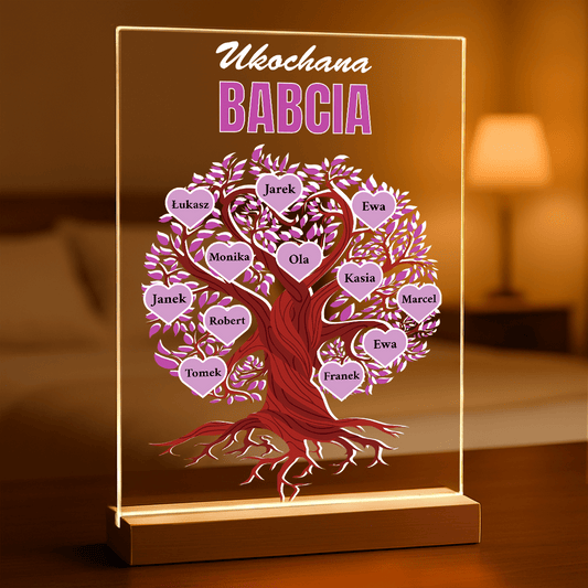 Dla ukochanej babci - Druk na szkle, spersonalizowany prezent dla babci - Adamell.pl