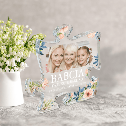Dla wyjątkowej babci - Druk na szkle - puzzel, spersonalizowany prezent dla babci - Adamell.pl