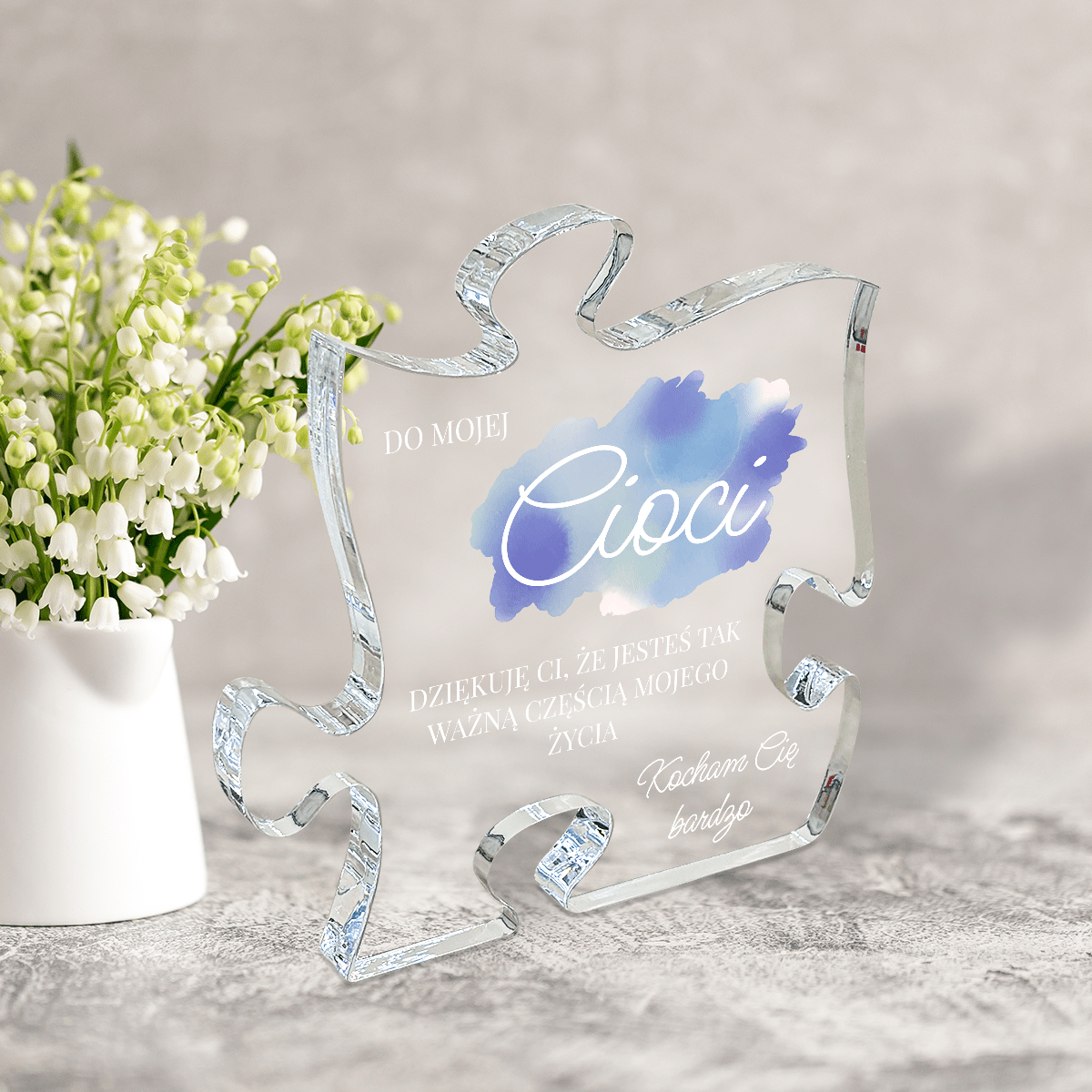 Do mojej cioci - Druk na szkle - puzzel, spersonalizowany prezent dla cioci - Adamell.pl