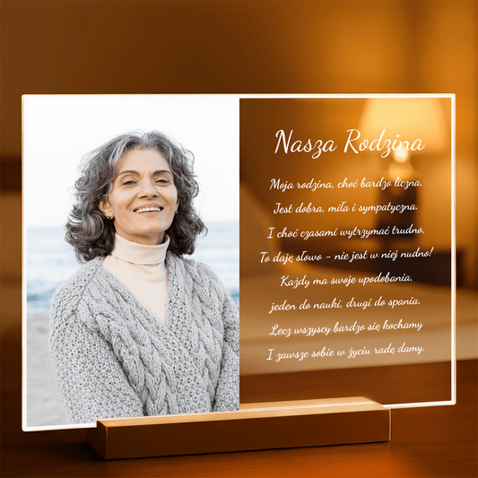 Droga mamo - Druk na szkle, spersonalizowany prezent dla mamy - Adamell.pl