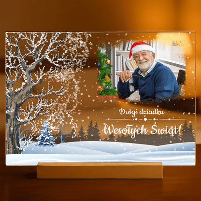 Drogi dziadku! - Druk na szkle, spersonalizowany prezent dla dziadka - Adamell.pl