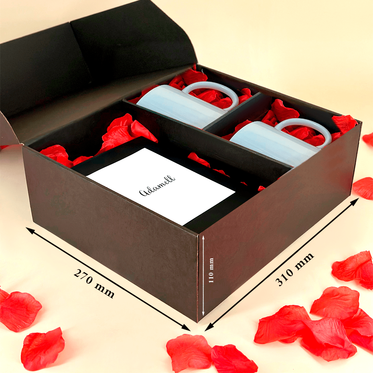 Druk na szkle + 2 kubki NA 21. URODZINY - zestaw prezentowy 2 w 1, spersonalizowany prezent na urodziny - Adamell.pl