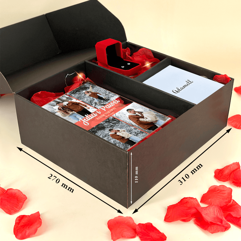 Druk na szkle Razem najlepiej + kolczyki box 2 w 1 - zestaw prezentowy box, spersonalizowany prezent dla kobiety - Adamell.pl