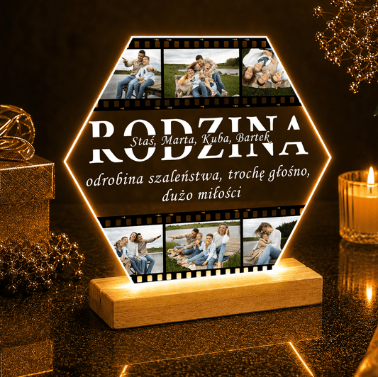 Dużo rodzinnej miłości - Druk na szkle, spersonalizowany prezent dla rodziny - Adamell.pl