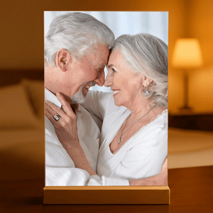 Dziadkowie zdjęcie bez napisu - Druk na szkle, spersonalizowany prezent - Adamell.pl