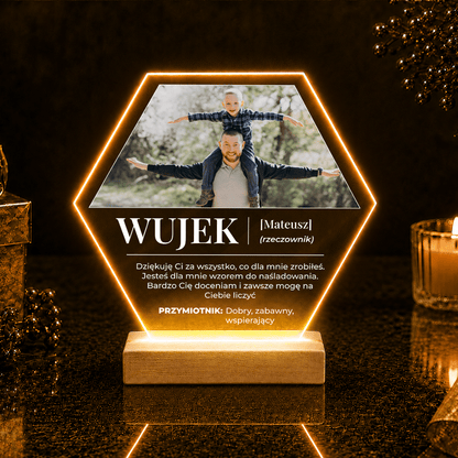 Dziękuję Ci za wszystko - Druk na szkle, spersonalizowany prezent dla wujka - Adamell.pl