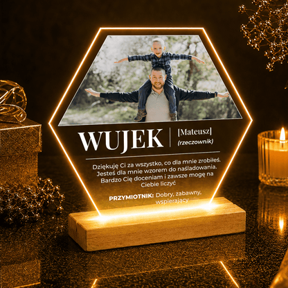 Dziękuję Ci za wszystko - Druk na szkle, spersonalizowany prezent dla wujka - Adamell.pl