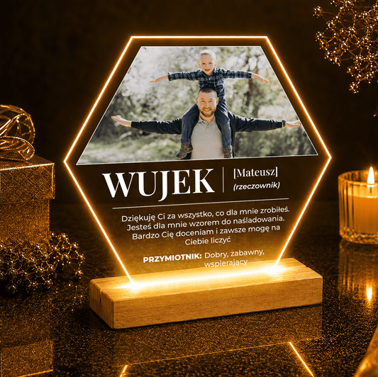Dziękuję Ci za wszystko - Druk na szkle, spersonalizowany prezent dla wujka - Adamell.pl