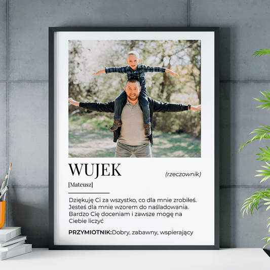Dziękuję Ci za wszystko - plakat, spersonalizowany prezent dla wujka - Adamell.pl