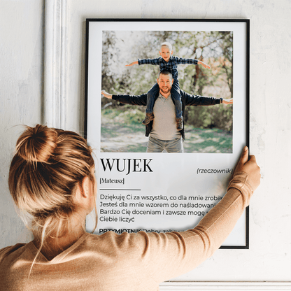 Dziękuję Ci za wszystko - plakat, spersonalizowany prezent dla wujka - Adamell.pl