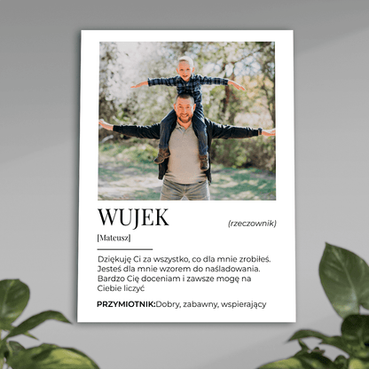 Dziękuję Ci za wszystko - plakat, spersonalizowany prezent dla wujka - Adamell.pl