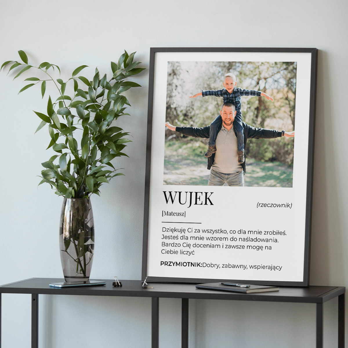 Dziękuję Ci za wszystko - plakat, spersonalizowany prezent dla wujka - Adamell.pl