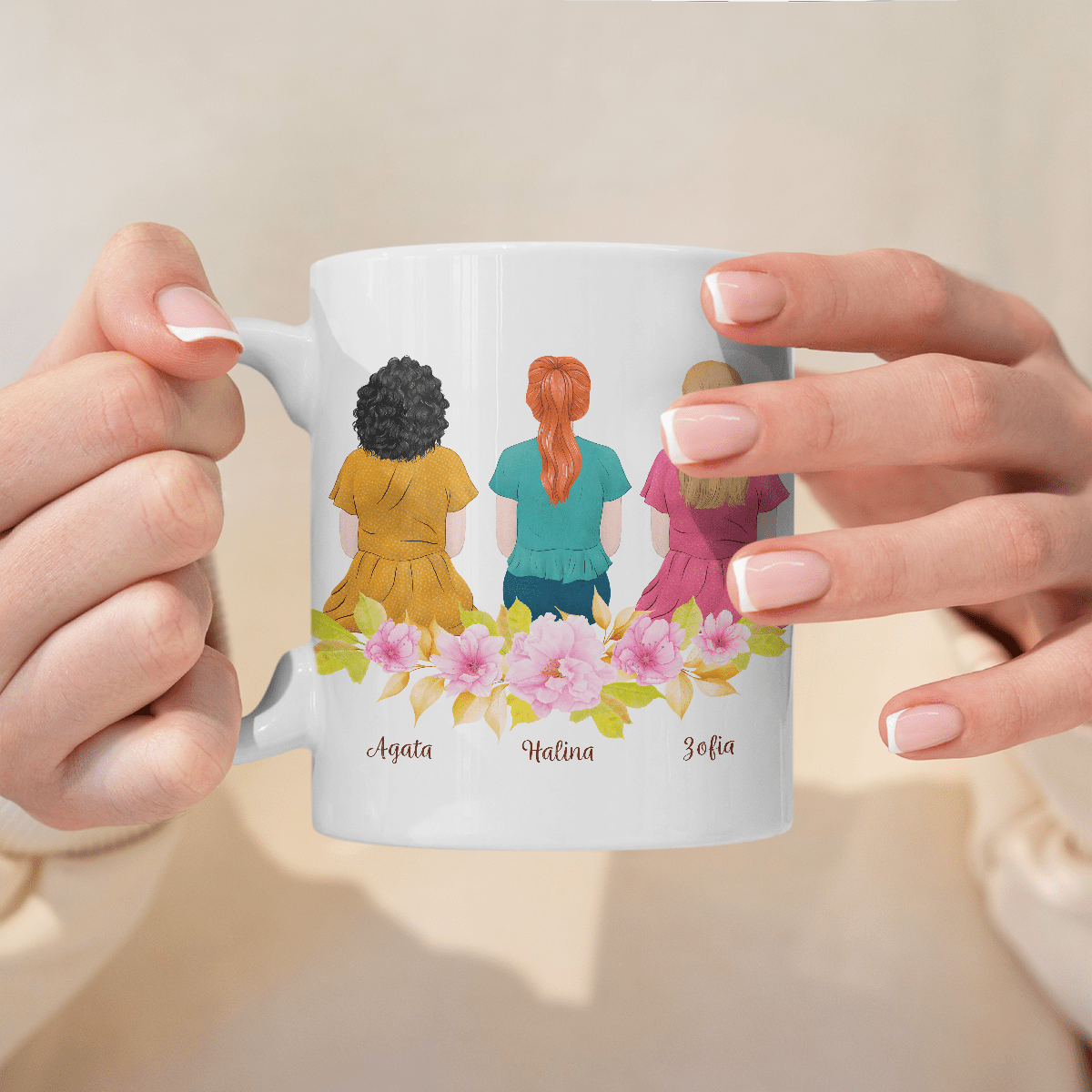 Dzień Kobiet - 1x Kubek z nadrukiem, spersonalizowany prezent dla kobiety - Adamell.pl