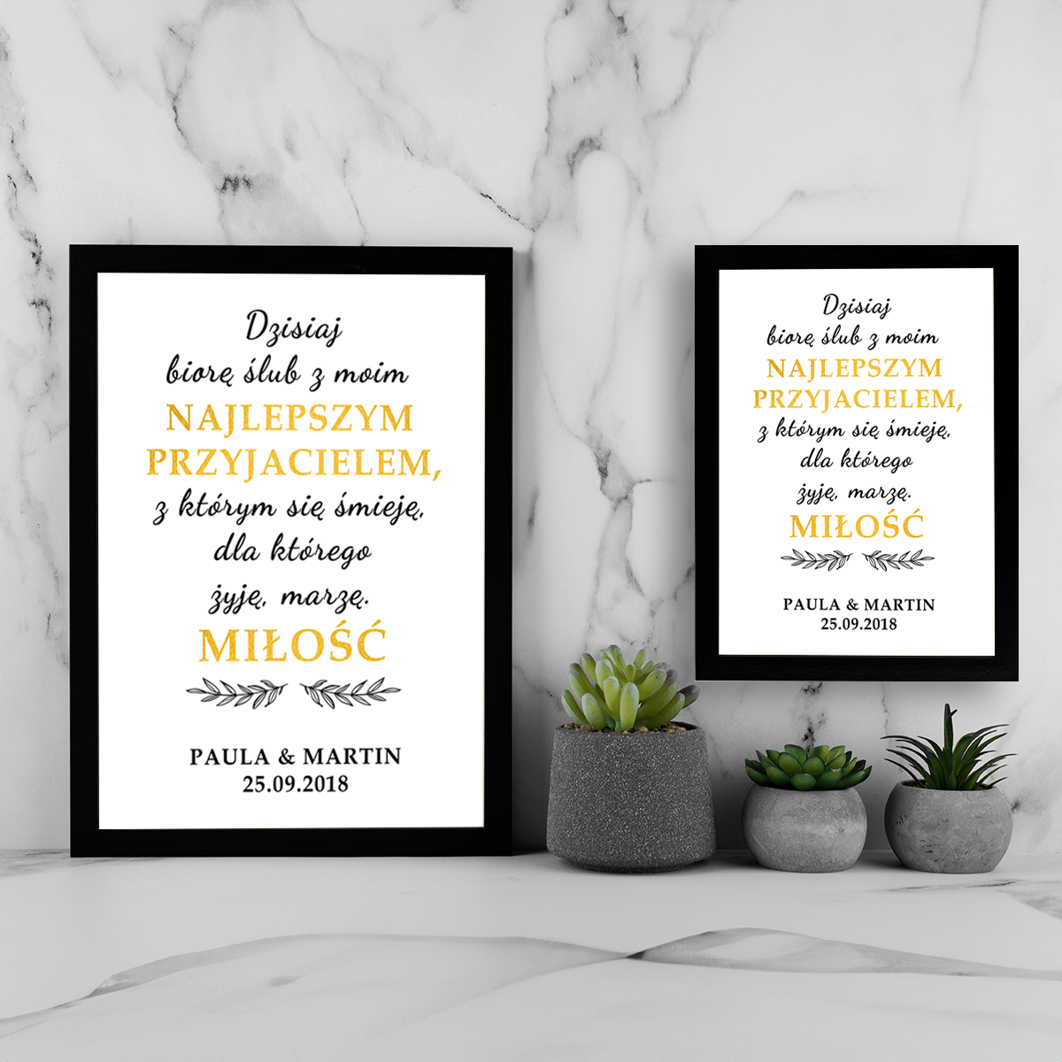 Dzisiaj biorę ślub - Druk na szkle, spersonalizowany prezent - Adamell.pl