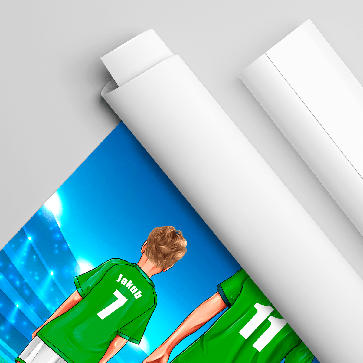 Football Clipart - plakat, spersonalizowany prezent dla sportowca - Adamell.pl