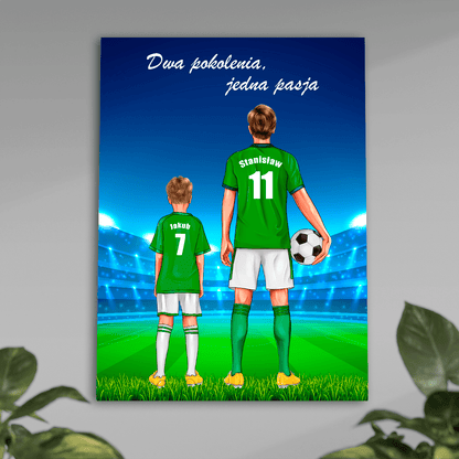 Football Clipart - plakat, spersonalizowany prezent dla sportowca - Adamell.pl