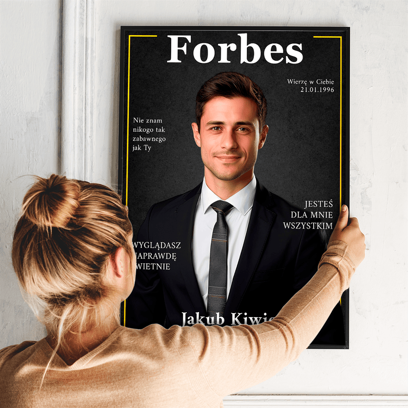 Forbes magazyn - plakat, spersonalizowany prezent dla szefa - Adamell.pl