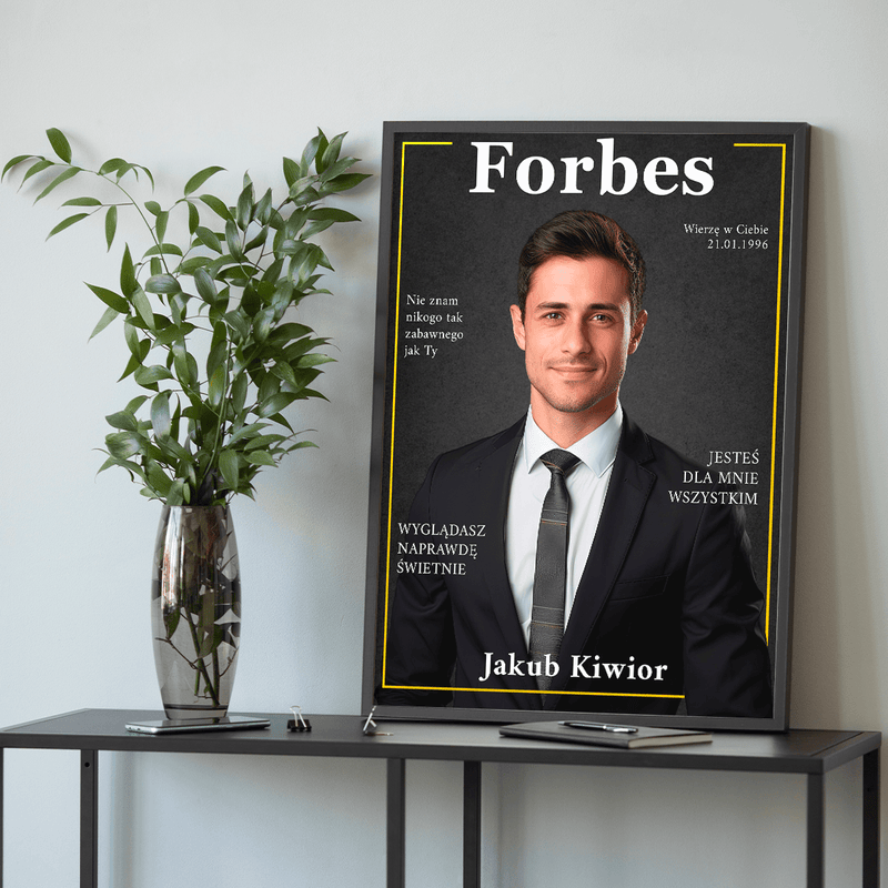 Forbes magazyn - plakat, spersonalizowany prezent dla szefa - Adamell.pl