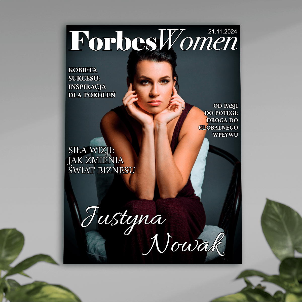 Forbes Women - plakat, spersonalizowany prezent dla kobiety - Adamell.pl