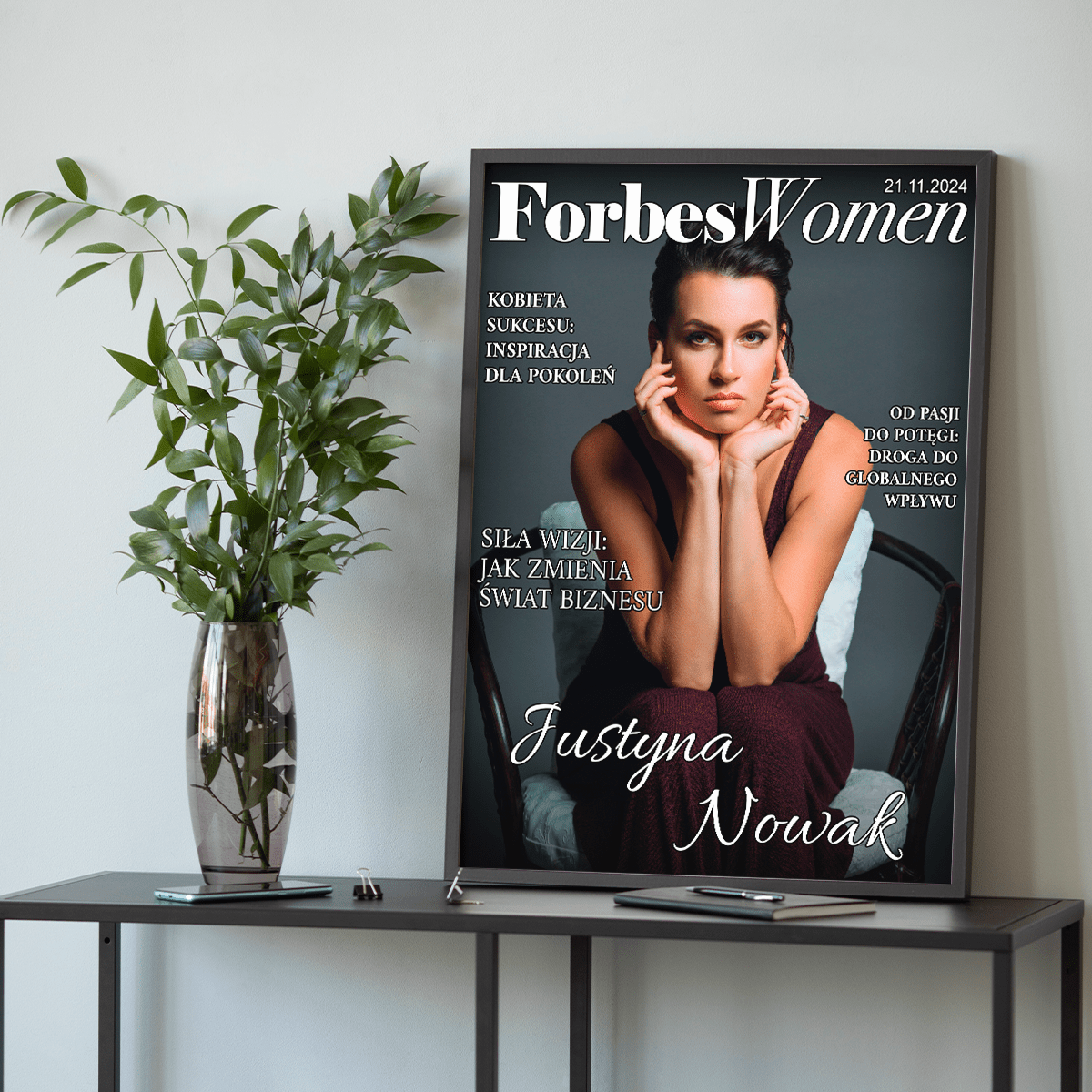 Forbes Women - plakat, spersonalizowany prezent dla kobiety - Adamell.pl