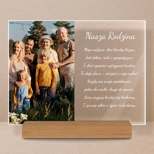 Nasza rodzina - Druk na szkle, spersonalizowany prezent